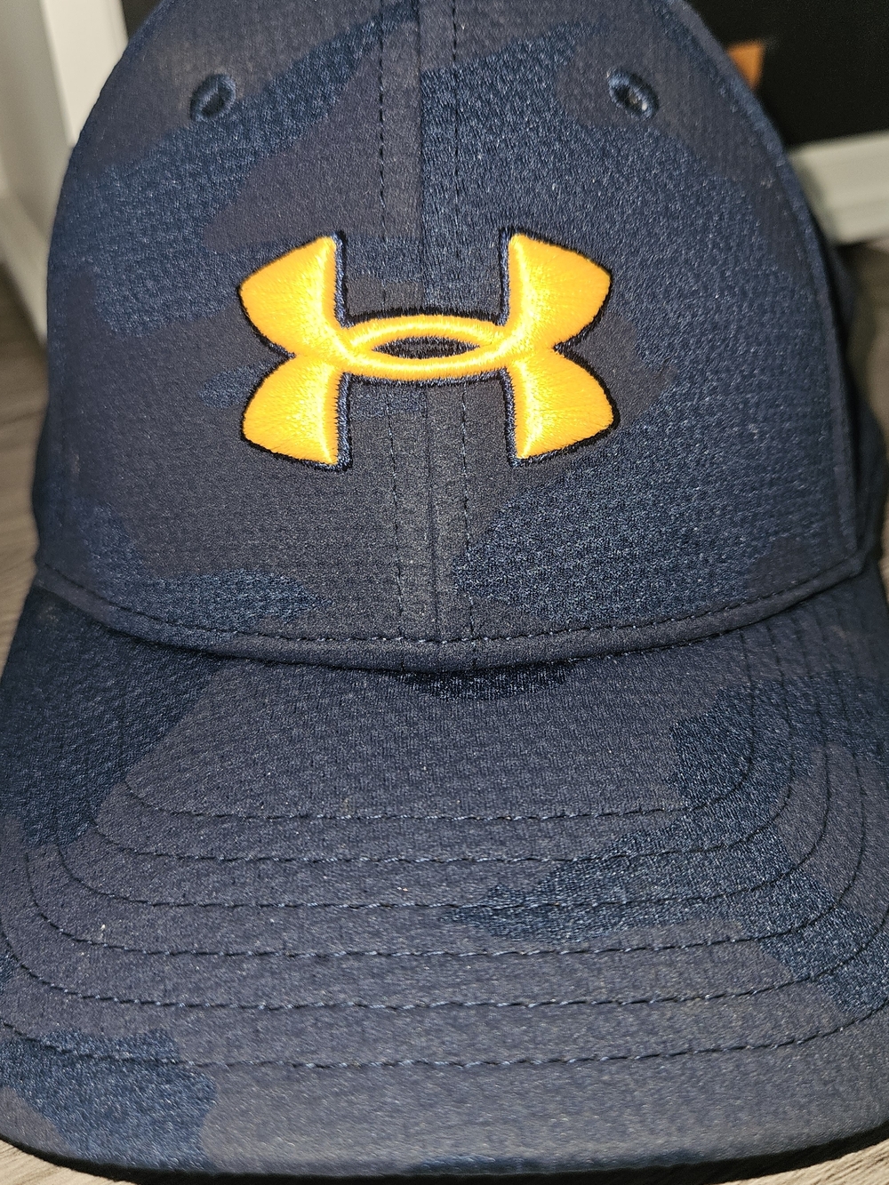Under Armour Navy Blue Cap with Yellow Logo